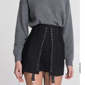 ORSEUND IRIS GAMINE LACE UP CORSET SKIRT (SIZE S) BLACK LIKE NEW W/ DUST BAG